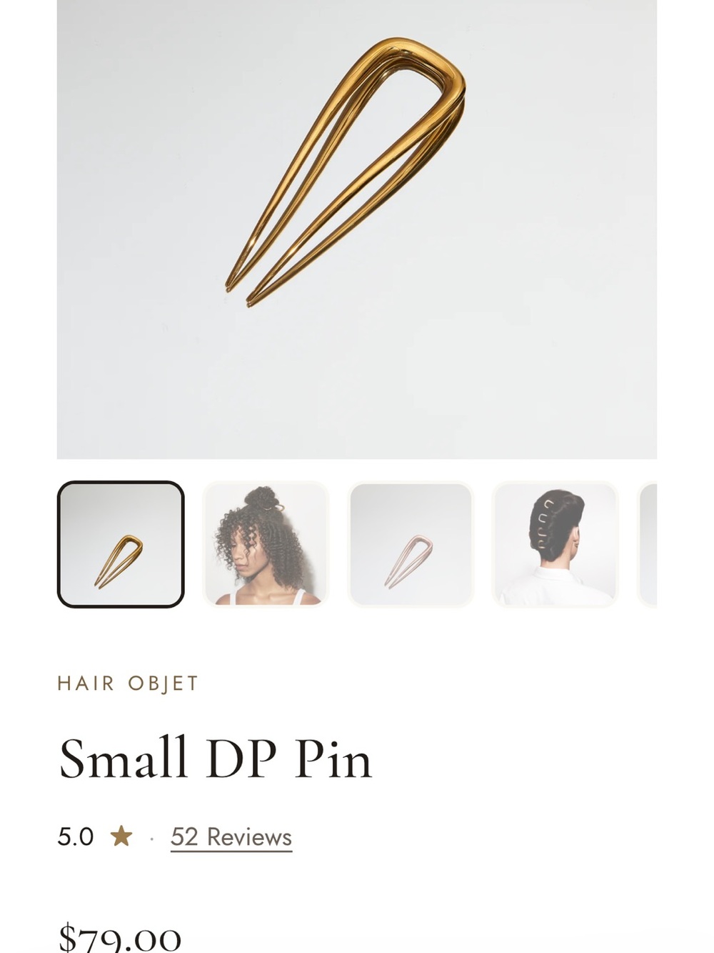 Small Hair Pin — Gold